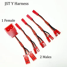 RCP-JRJST JST Connector Y Harness 2 Male to 1 Female 5 pcs 1F 2M