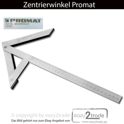 PROMAT  Zentrierwinkel  aus Stahl Schenkellänge 250x160 mm