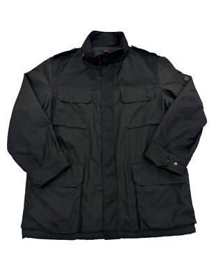 美品 TUMI T-TECH 中綿ジャケット L ブラック 撥水 軽量 アウター Tumi Tech Black Utility Jacket Mens XL X-Large Multi Pocket