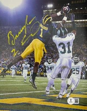 Braylon Edwards Autographed 8x10 Michigan Wolverines Photo Beckett CoA