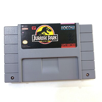 Jurassic Park (Super Nintendo SNES) Game TESTED &amp; WORKING! - Authentic!