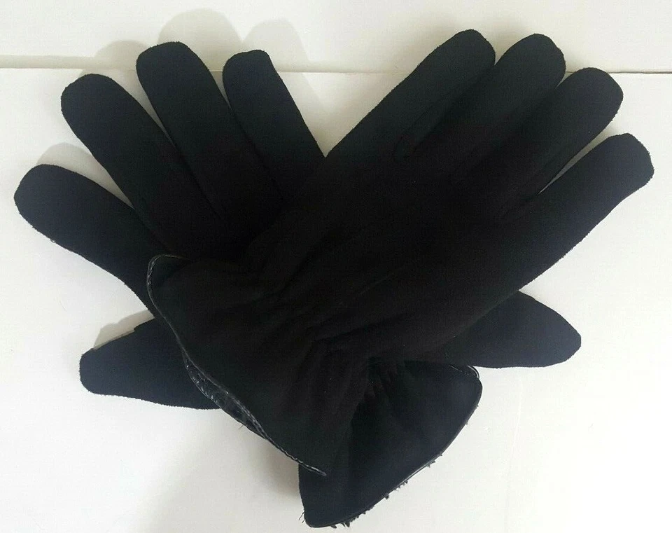 Guantes de invierno con pantalla táctil Saddlebred para hombre L XL forrados de piel sintética negros NUEVO sin etiquetas Foto 4 de 4
