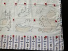 Vintage Hand Made Reversible Baby Blanket Light Quilt Farm Animals Teddy Bear — photo 5