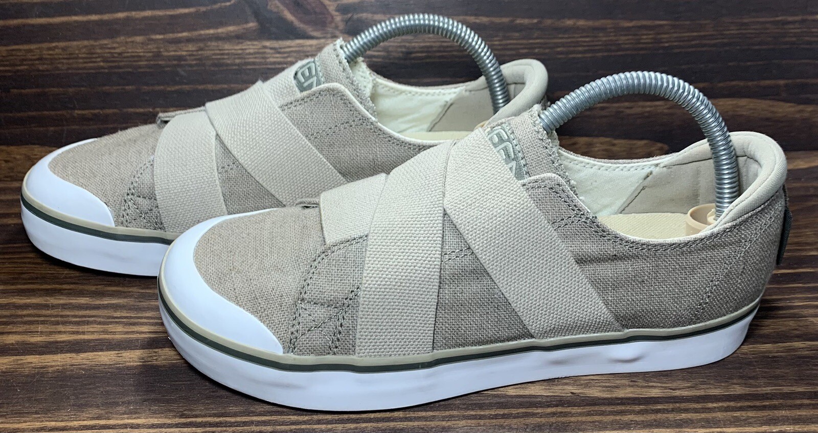 Scarpe da ginnastica slip on da donna Keen Elsa III Gore taglia 8 5 marroni bianche