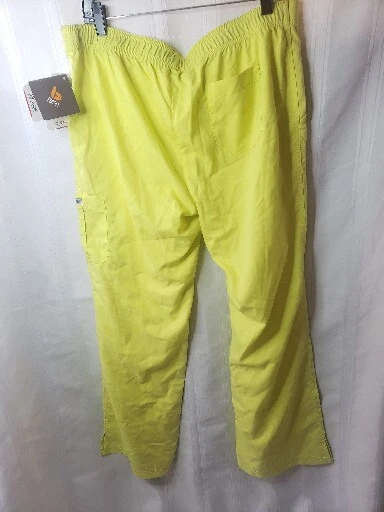 Pantalones Médicos de Carga Greys Anatomy By Barco 4 Bolsillos para Mujer Talla Grande Nuevos Amarillos Foto 4 de 4