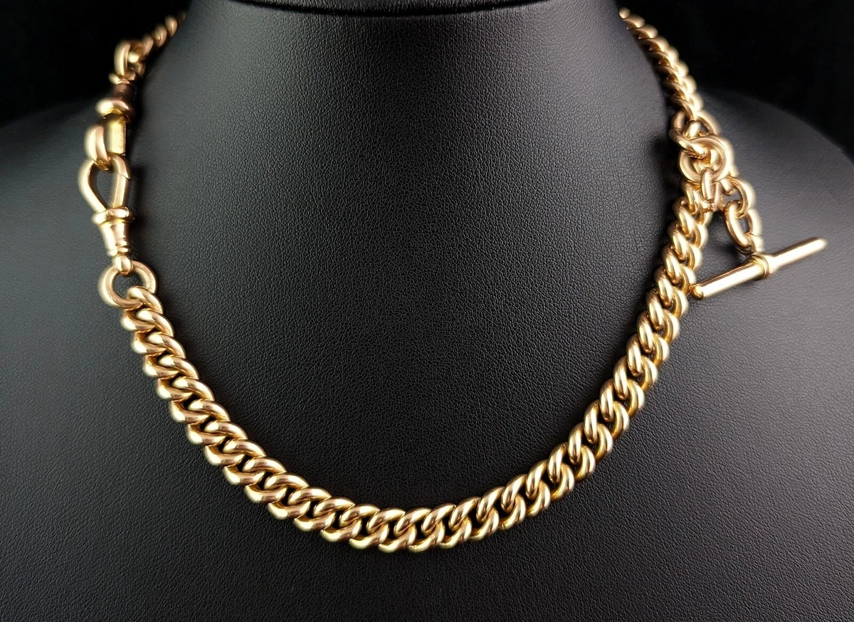 Gold albert deals chain necklace