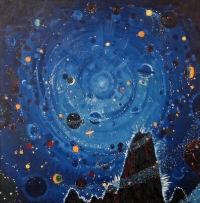Starry Sky, Attempt : Wenzel Hablik : 1909 : Archival Canvas Art 