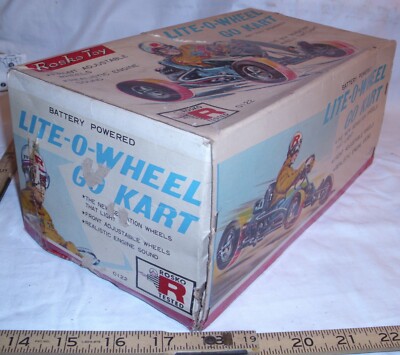 LITE-O-WHEEL GO KART TIN BATTERY TOY ROSKO JAPAN BOXED WORKS | eBay