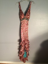 Tiffany Gown/Brown/Aqua/Ruffled Rhinestones 4