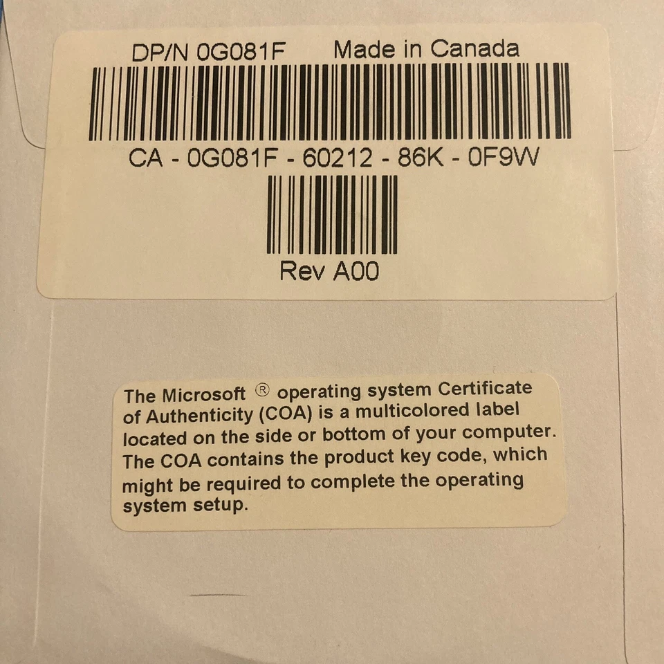 Dell Windows Vista Business 32BIT SP1 Operating System Reinstallation Software - Image 2 of 2
