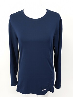 Eastbay Long Sleeve T-Shirt Women's Size Large Navy Activewear Top Sport Source
