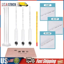 Alcohol Hydrometer and Test Jar for spirits Combo Kit of Triple-Scale Hydrometer