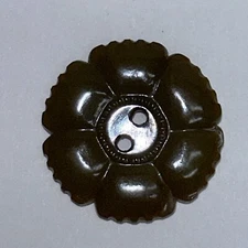 Vintage Bakelite Sewing Button Flower Shape Simichrome Polish Tested
