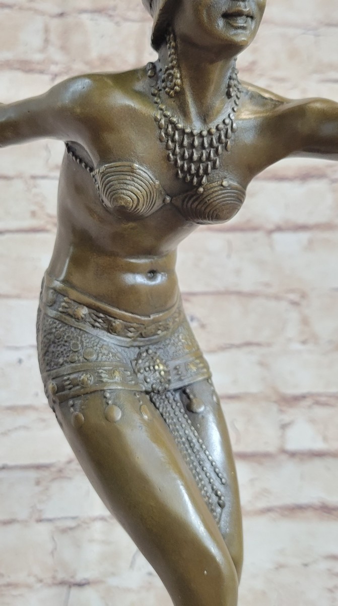 XL Bronze Art Deco Statue by Chiparus - Egyptian Dancer Figurine