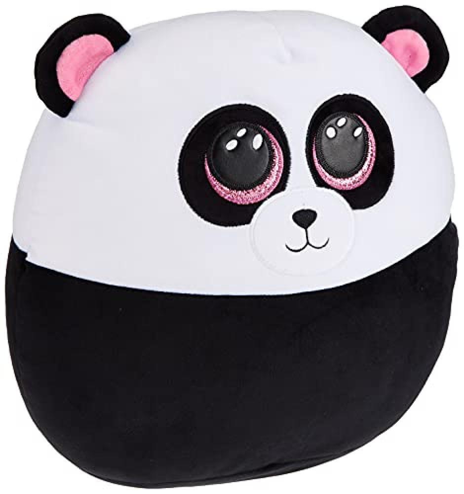 (TG. L) TY - Morbido Peluche Cuscino - Squish a Boos - Panda - Bamboo - Bianco e