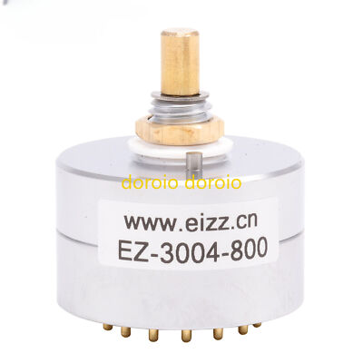 EIZZ 3 Ways 4 Poles Audio Signal Source Selector Rotary Switch 3 Input 1 Output