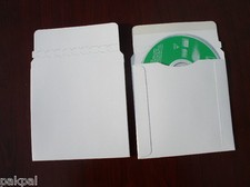 200 NEW WHITE 5 1/4" CARDBOARD CD DVD MAILERS JS93