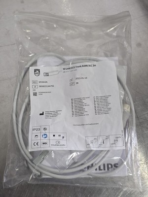 Philips 10 Lead ECG Trunk AAMI/IEC 2m. Red M1663A ECG Trunk Cable