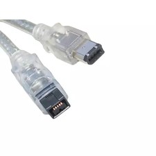 Cables Direct IEEE-120 FireWire cable 2 m 6-p 9-p Silver, Translucent