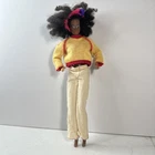 Vintage 1966 Mattel Barbie Doll African American Curly hair ring w clothes