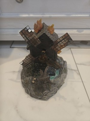 Hawthorne Village Frankenstein Burning Windmill Working Sculpture A2893 2005