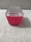 Vintage Red PYREX Refrigerator Dish 0501 With Lid 501-C