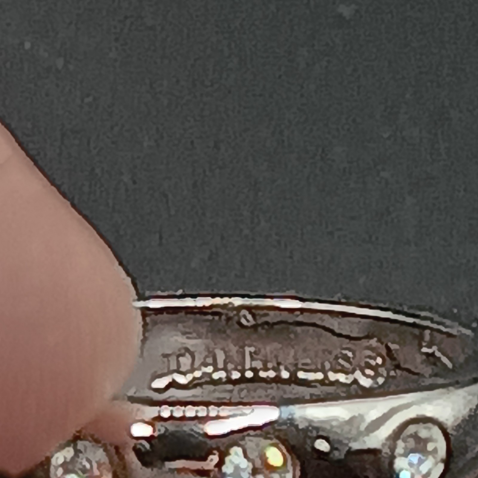 Joan Rivers Silver Tone Band Stackable Ring With … - image 5