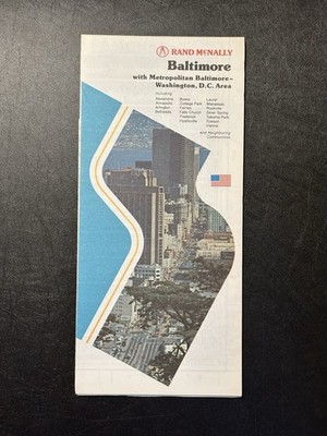 Rand McNally Baltimore Map with Metropolitan DC Area Coverage