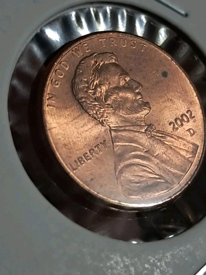 2002 Lincoln Proof Penny Error Struck through RARE - Image 3 of 4