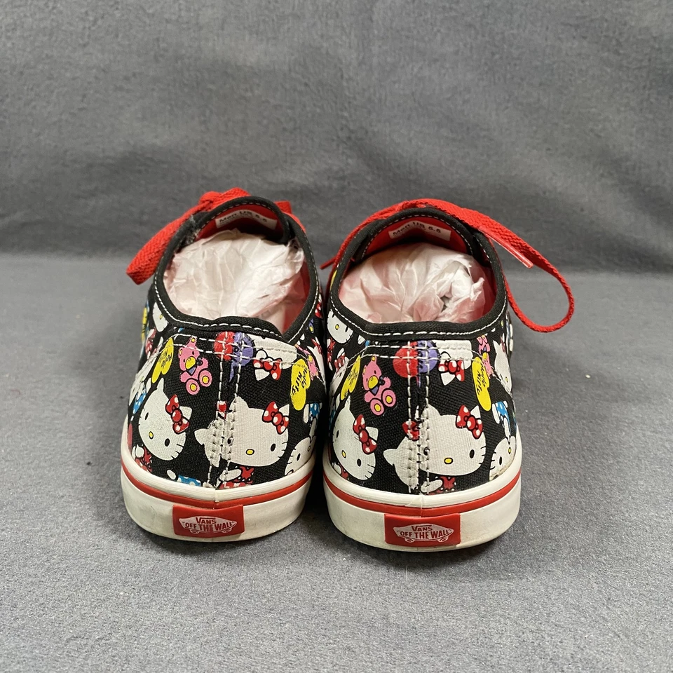 Vans Hello Kitty Zapatos Mujer Talla 7 Hombre 5.5 Negro Rojo Zapatillas de Lona con Cordones Foto 4 de 4