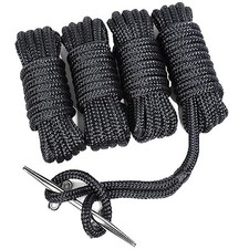 1/2  x 15' Marine-Grade Double-Braided Dock Line with 12  Eyelet.Hi