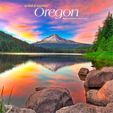Oregon Wild & Scenic | 2026 12x24" (Hanging) Square Wall Calendar | Plastic-Free