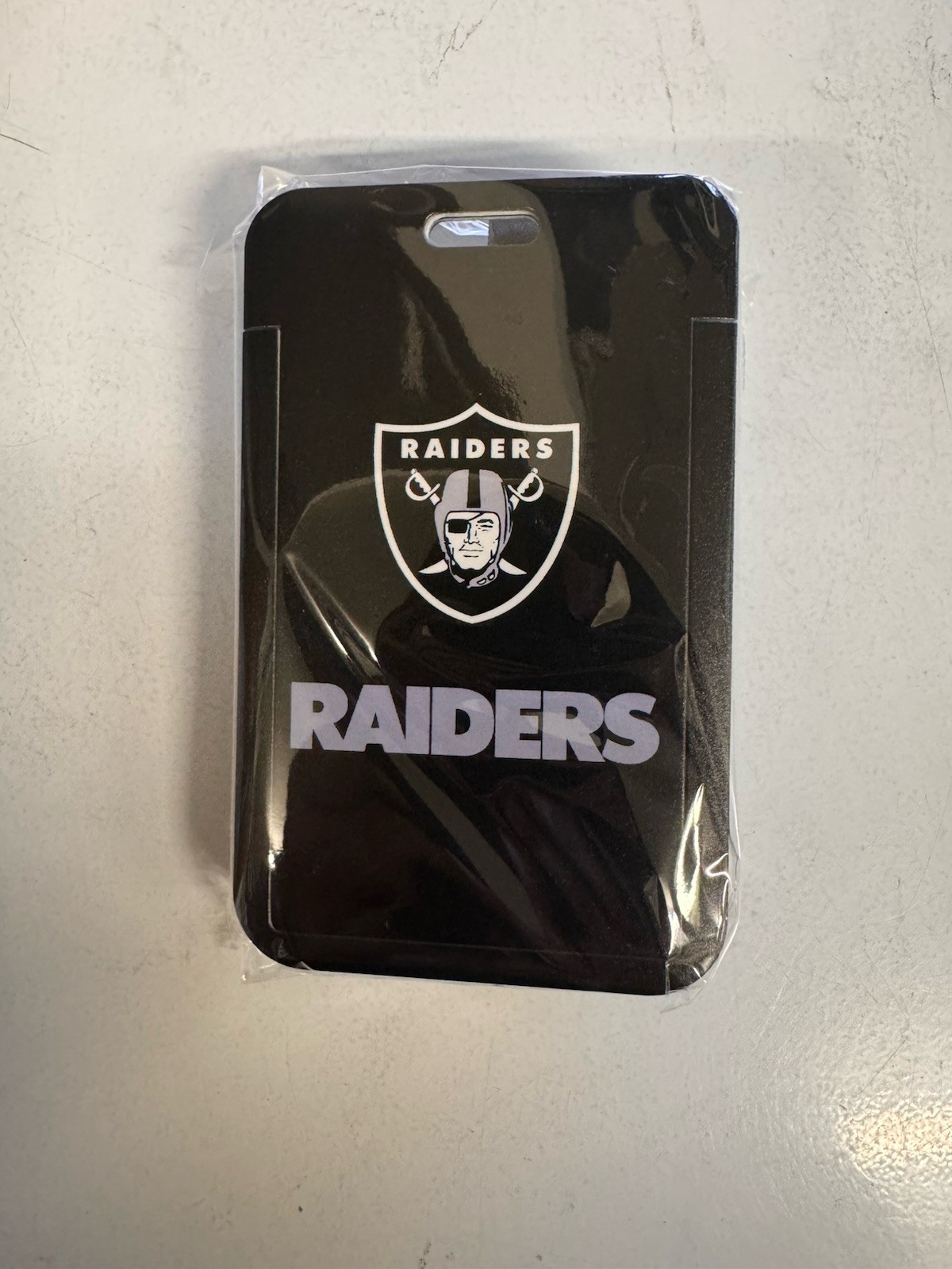 Las Vegas Raiders Nation NFL Lanyard ID Badge Holder Reversible Fast Shipping