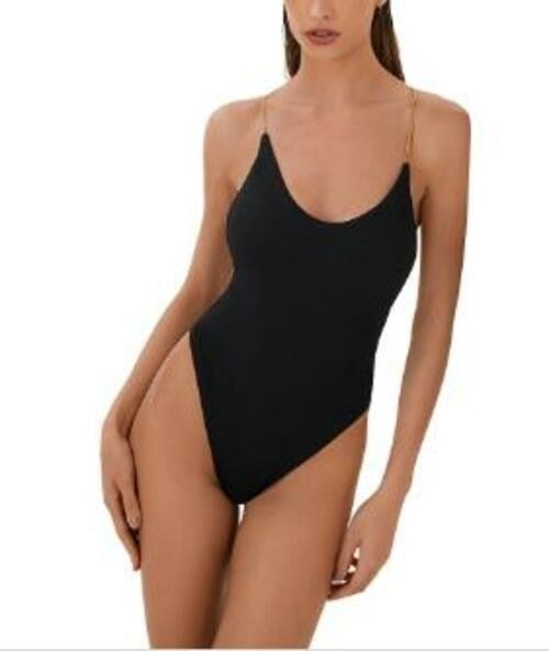ViX Paula Women's Black T Back One Piece Swimsuit S NWT