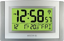 Acctim Status Radio Controlled Acctim Stratus Wall/Desk Clock, Silver 74057