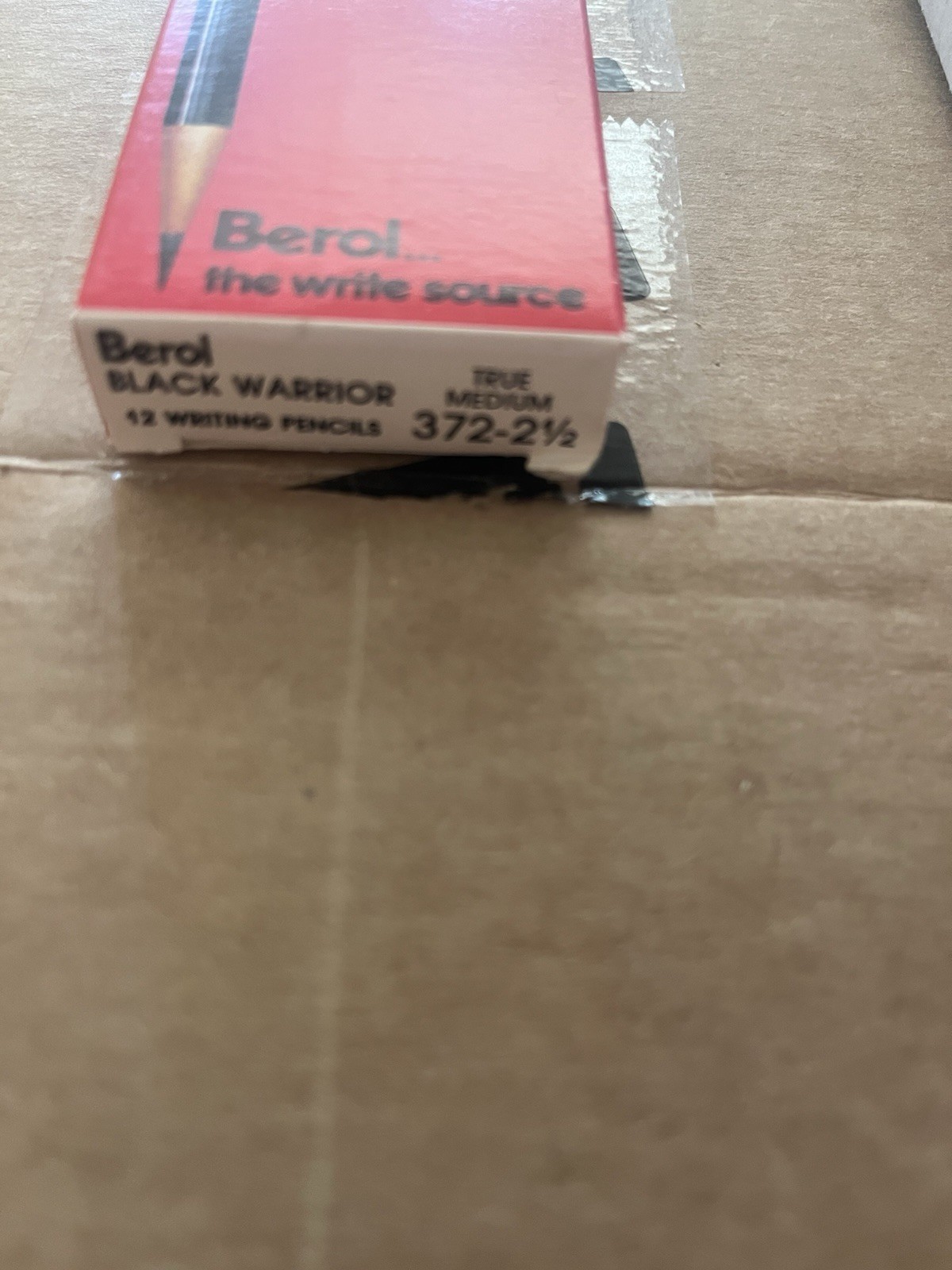 Vintage Berol Black Warrior 372-2 1/2 True Medium Drawing Pencils 12 Count Box