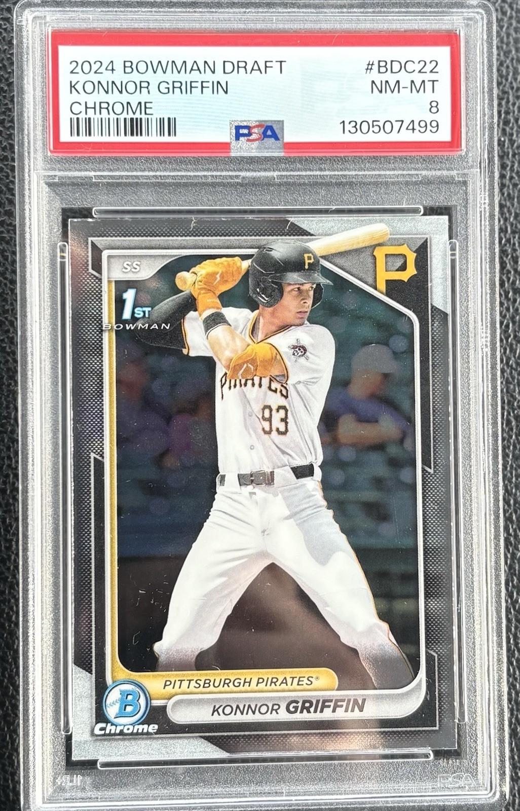 2024 BOWMAN CHROME DRAFT #BDC-22 KONNOR GRIFFIN 1st RC PSA 8 NM/MT QTY AVAIL