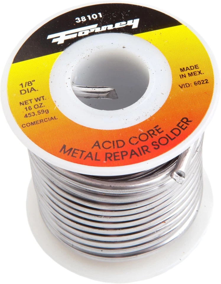 Forney 38101 ácido de solda 1/8", 16 oz., pacote prata com 1, prata - Imagem 3 de 3