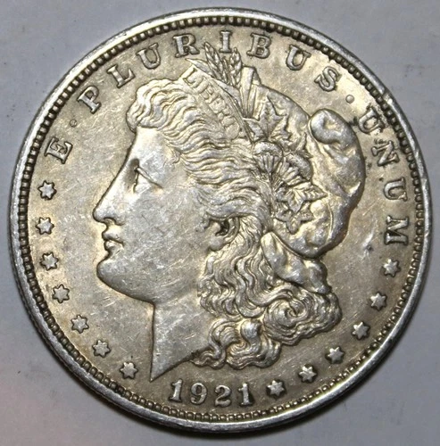 1921-S Morgan Silver Dollar - AU - #9133D