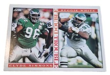 1993 Score #416 Clyde Simmons Reggie White Philadelphia Eagles Football Card (Y
