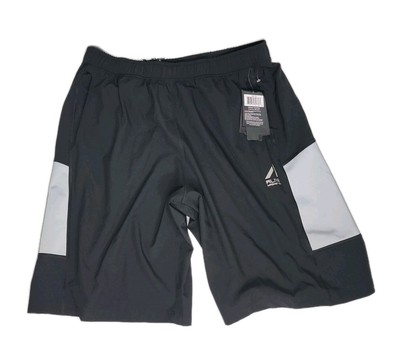 ALIVE Magnetic Running Shorts SZ XL Men's 4 Way Stretch Lined Black Reflective