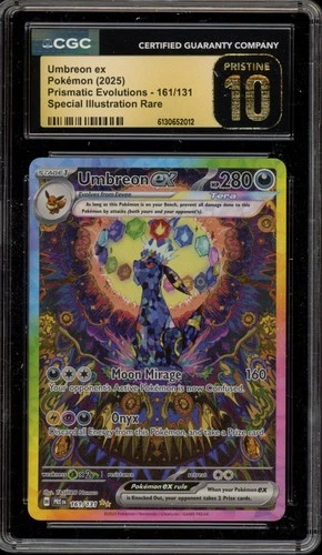 Pokemon Umbreon ex Prismatic Evolutions SIR #161 CGC 10 Pristine