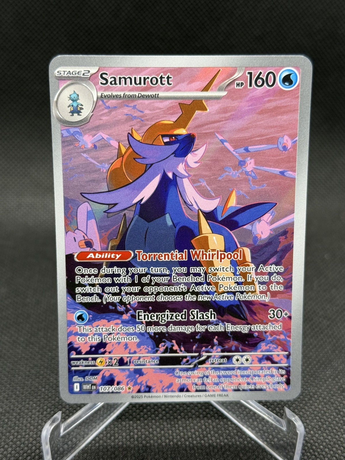 Pokemon TCG Samurott 107/086 SV: White Flare Holo IR - NM