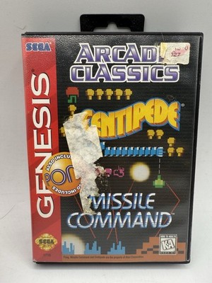 SEGA Genesis ARCADE CLASSICS Missile Command/MORE Video Game w/ Manual COMPLETE