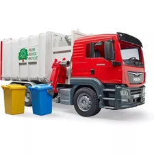 Bruder MAN TGS Side Loading Garbage Truck Vehicles Toys for Kids, Age 4+