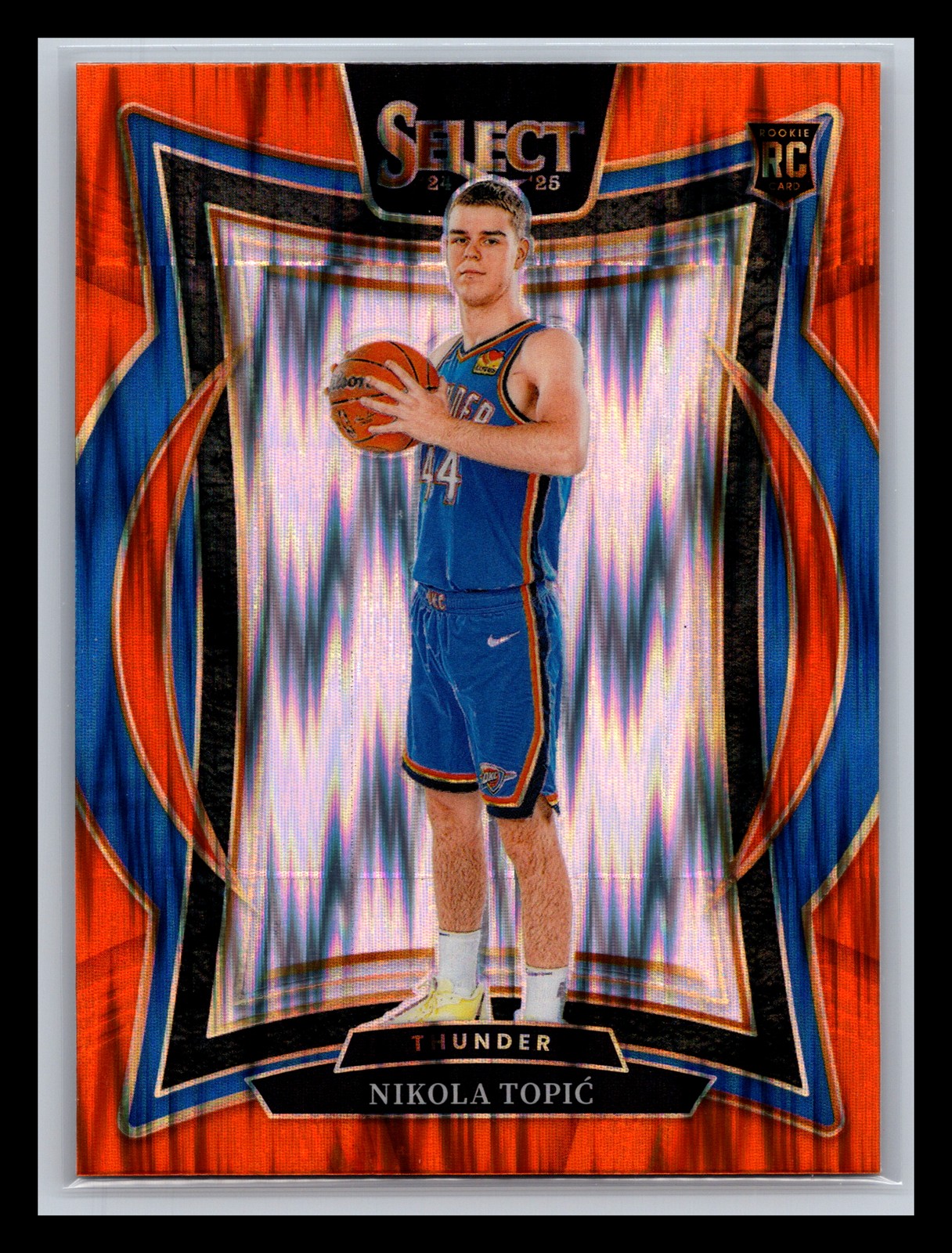 Nikola Topic Rookie Oklahoma City Thunder 2024-25 Panini Select #89 Orange Flash
