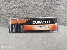 9V Battery, 6 Count Pack, 9 Volt, Duracell Coppertop, New