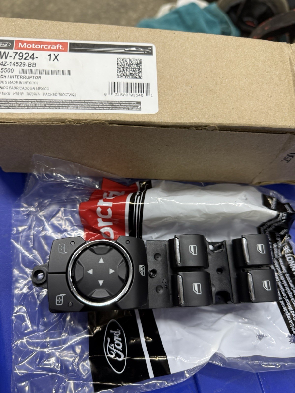 New OEM Window Switch - Ford (GT4Z-14529-BB) 2016-2024 Ford Edge - gt4z14529bb