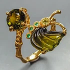 Expensive AAA Natural Tourmaline Ring 925 Sterling Silver Size 8.5 /R444407
