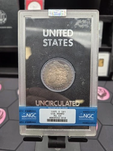 1885-O MONSTER TONER Morgan Silver Dollar MS64 NGC GSA HOARD Holder